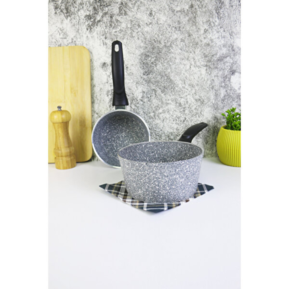 Evita Eco Bio Granit 2 Parça Sos Tava Set - Gri Tavalar Fiyatı