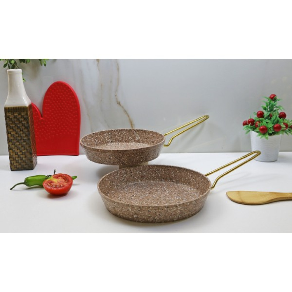 Evita Eco Gold Granit 2 Parça Tava Set Mini - 18,20 cm - Kahverengi Tavalar Fiyatı