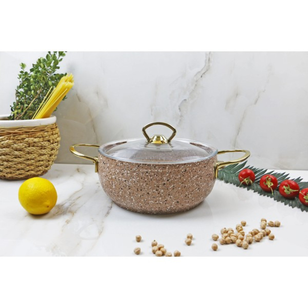 Evita Eco Gold Granit 20 cm Derin Tencere - Kahverengi Tencere / Tava Setleri Fiyatı
