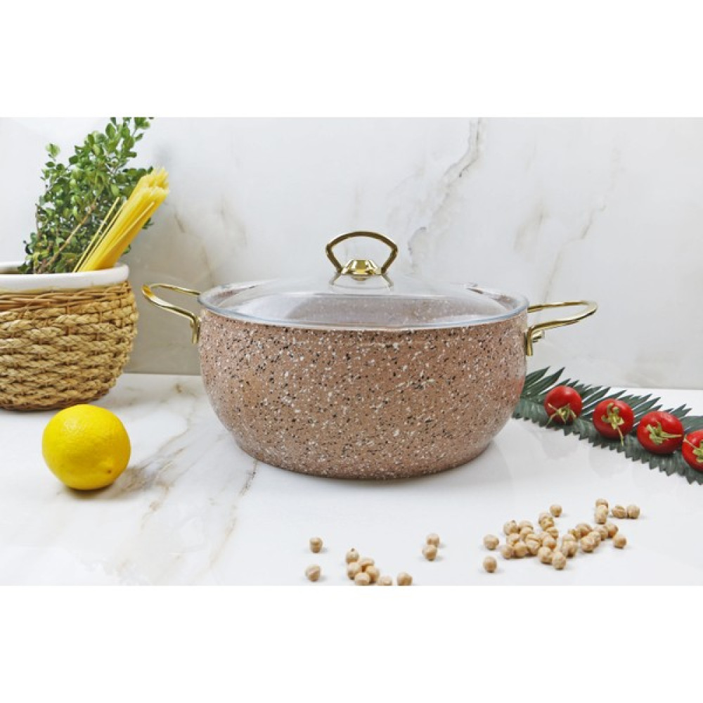 Evita Eco Gold Granit 26 cm Derin Tencere - Kahverengi Tencere / Tava Setleri Fiyatı