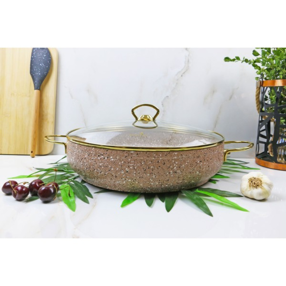 Evita Eco Gold Granit 32 cm Basık Tencere Tencere / Tava Setleri Fiyatı