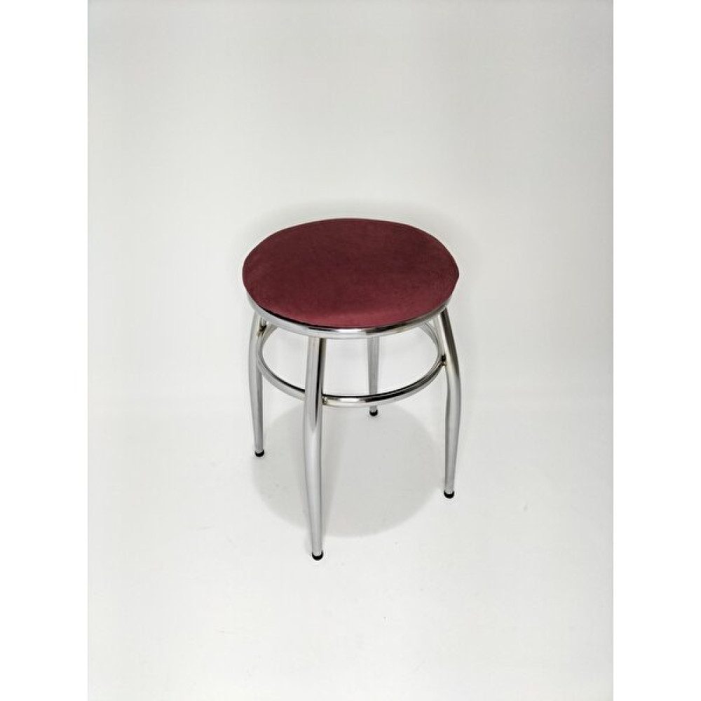 Evko Mobilya 2 Adet Metal Tabure, 2'li Tabure, Bar Taburesi, Tabure - Krom - Kırmızı Masa - Sandalye & Tabure Fiyatı