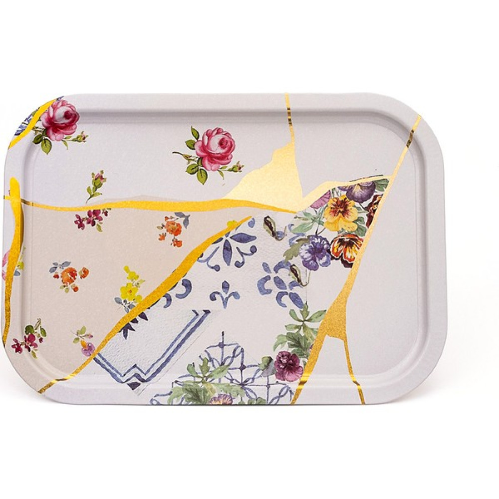 Evle EE164-U5 Kint Sugi Desenli Dikdörtgen Tepsi 29X40 cm Servis Tepsisi Fiyatı