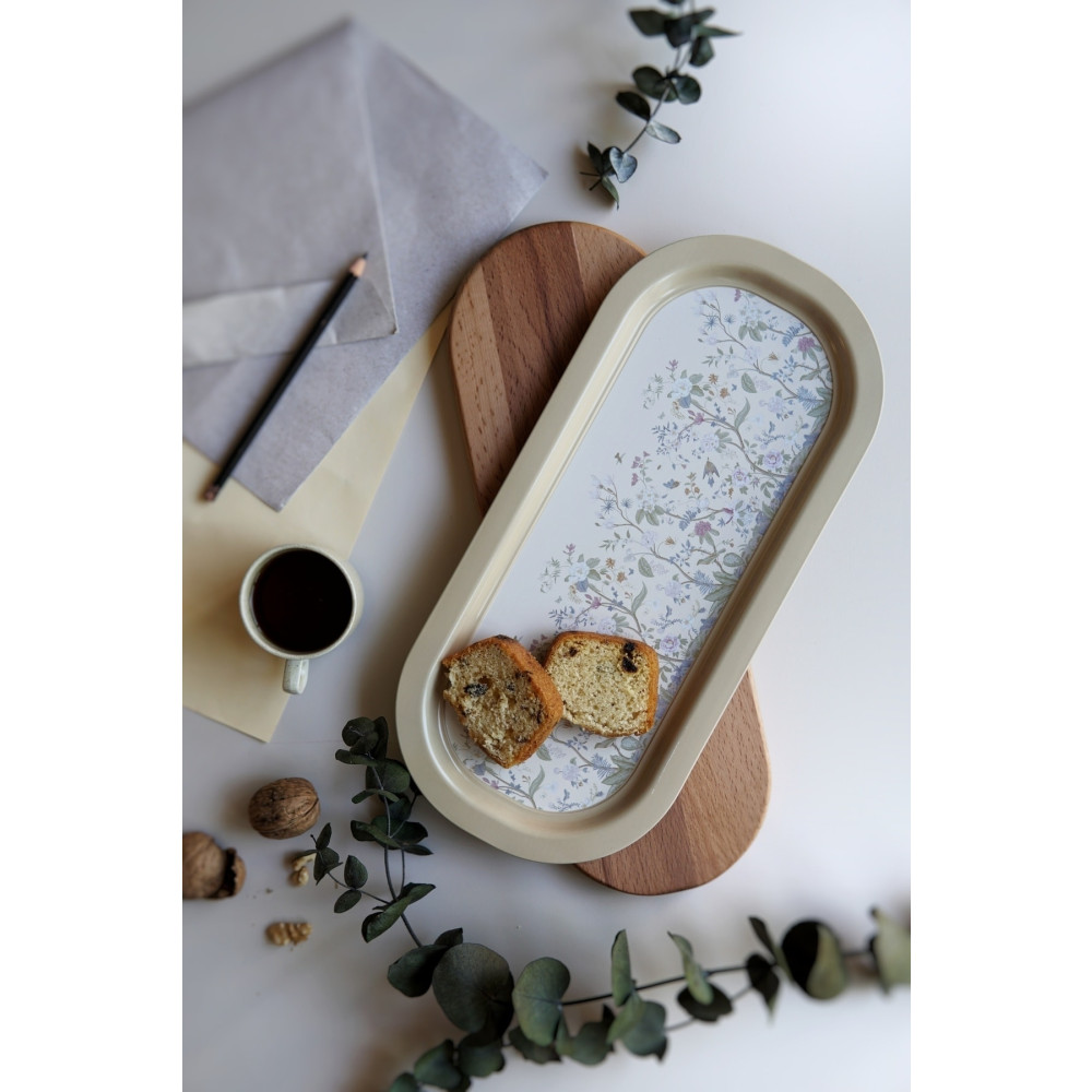 EVLE Ee168-2e Botanica Yellow Desenli Oval Tepsi 16x35 Cm Tepsiler / Fırın Kapları Fiyatı