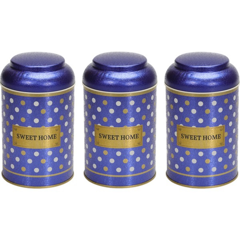 Evle EFB0469 Silindir Saklama Kabı Ø105 3 Lü Set, Point Blue Saklama Kapları Fiyatı