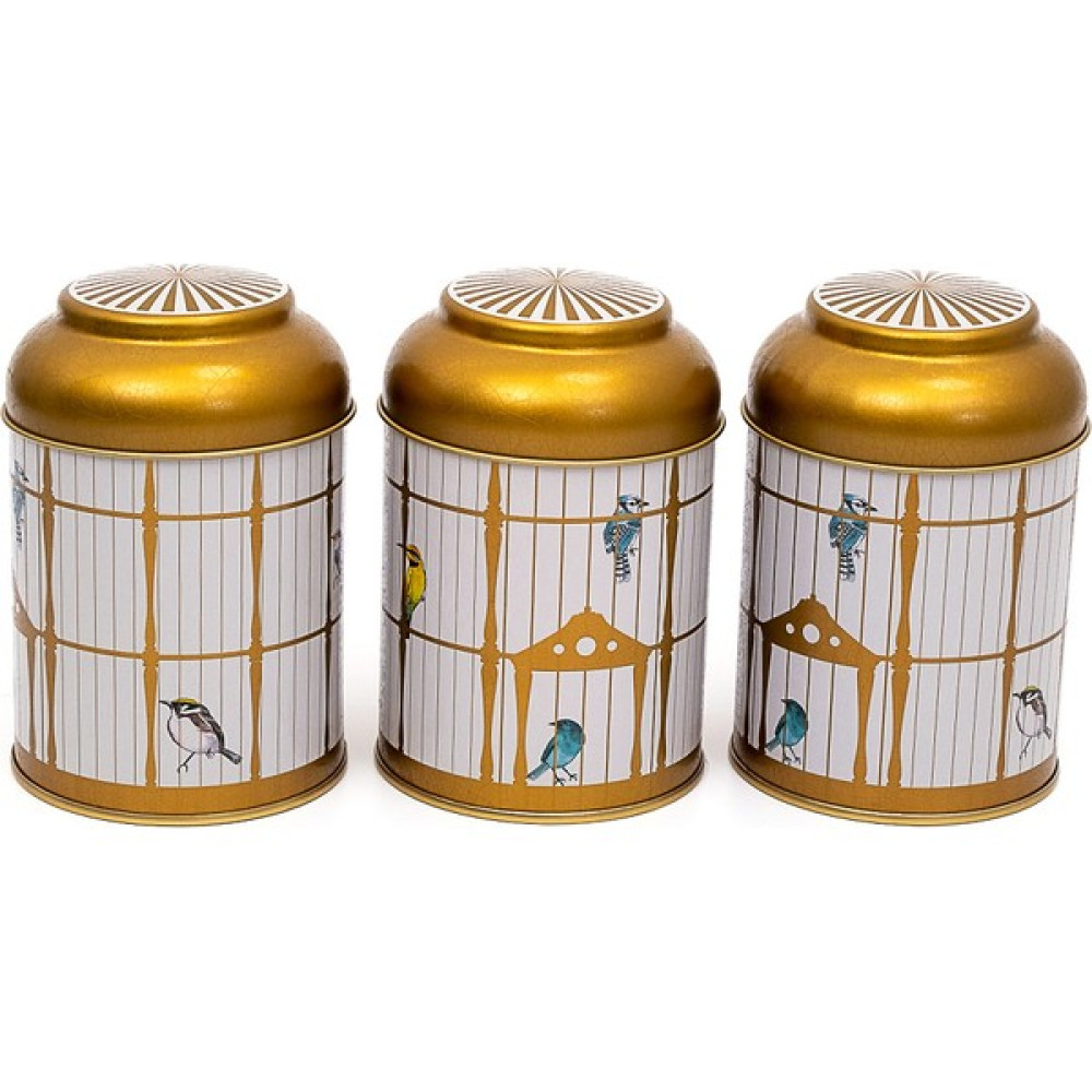 Evle ERB05T7 Silindir Metal Saklama Kabı Ø90 3 Lü Set, Bird Cage Saklama Kapları Fiyatı