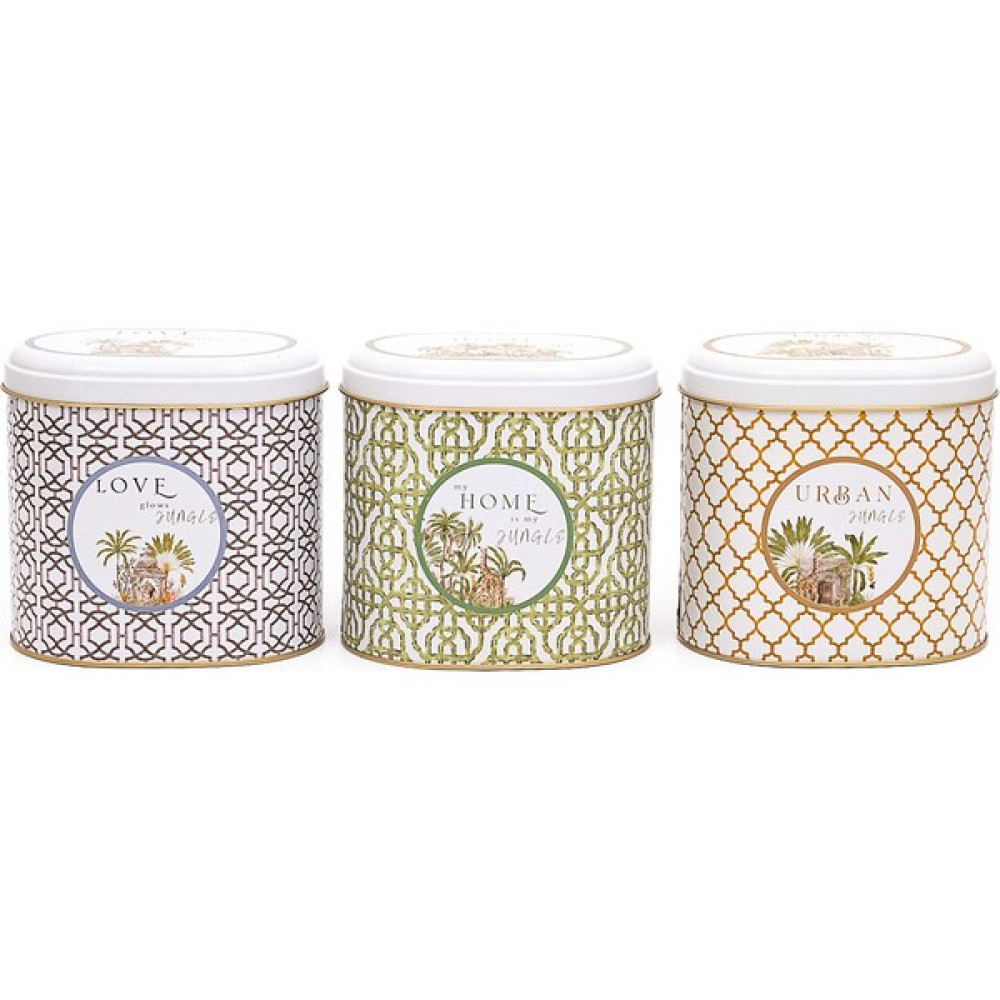 Evle Erb07u3 Oval Metal Saklama Kabı 3 Lü Set, Forrest Saklama Kapları Fiyatı