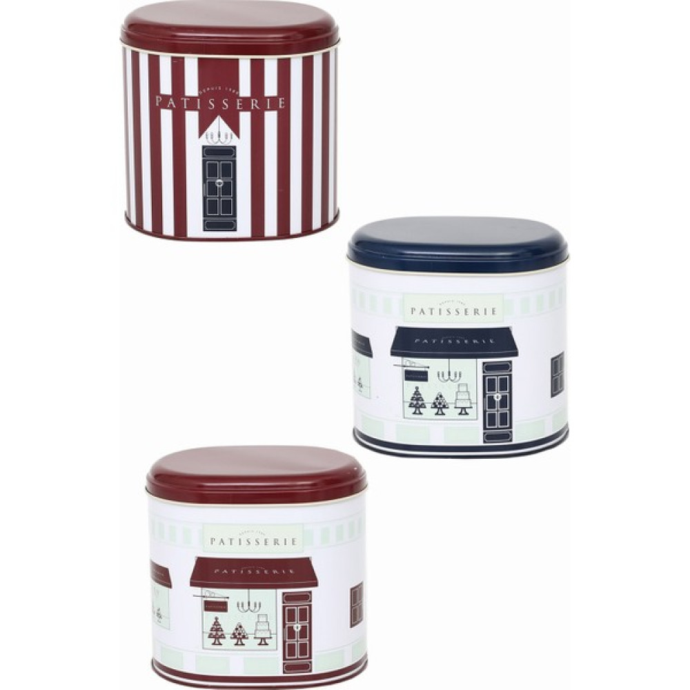 Evle Patisserie Desenli 3'lü Set Oval Saklama Kabı 108X150X130 mm 1,7 Lt EFB07I2 Saklama Kapları Fiyatı