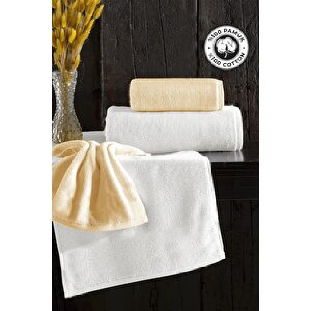 Evlen Home Collection %100 Pamuk 2'li Banyo Havlu Seti 70x140cm + 50x90cm Otel Havlusu Beyaz Cappuccino Cappuccino Banyo Havlusu Fiyatı