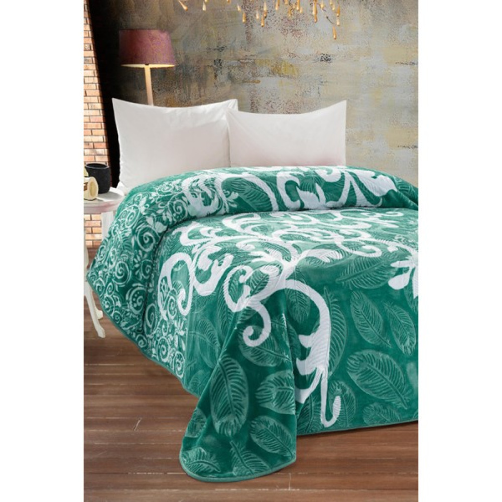 Evlen Home Collection 4 kg Battaniye Supersoft Embos Kalın Yumuşak Peluş Çift Kişilik Yumoş 220X240 cm Elizya - 220 x 240 cm - Mint Battaniye Fiyatı