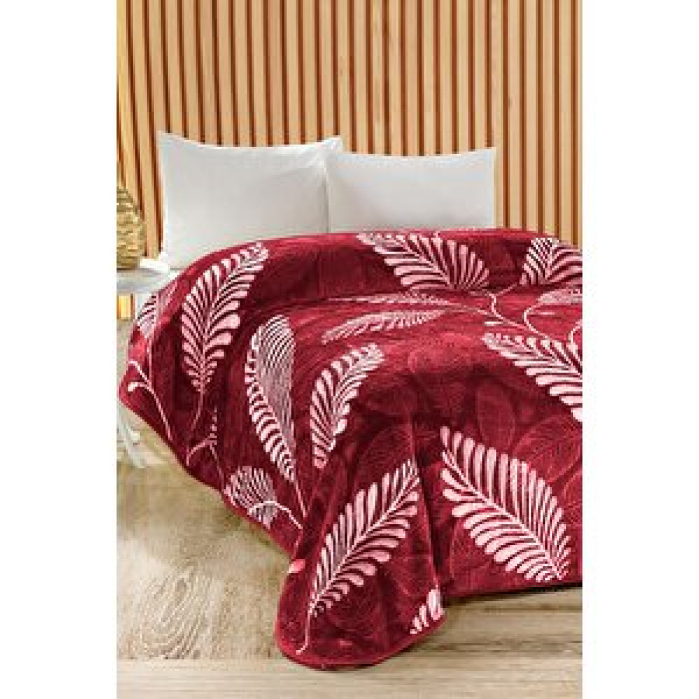 Evlen Home Collection 4 Kg Battaniye Supersoft Embos Kalın Yumuşak Peluş Çift Kişilik Yumoş 220x240 Cm Minella Kırmızı Battaniye Fiyatı