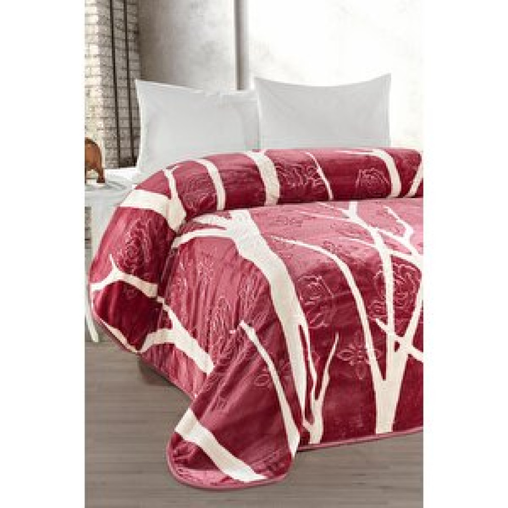 Evlen Home Collection 4 Kg Battaniye Supersoft Embos Kalın Yumuşak Peluş Çift Kişilik Yumoş Kabartma 220x240 Cm Devin Kırmızı Battaniye Fiyatı