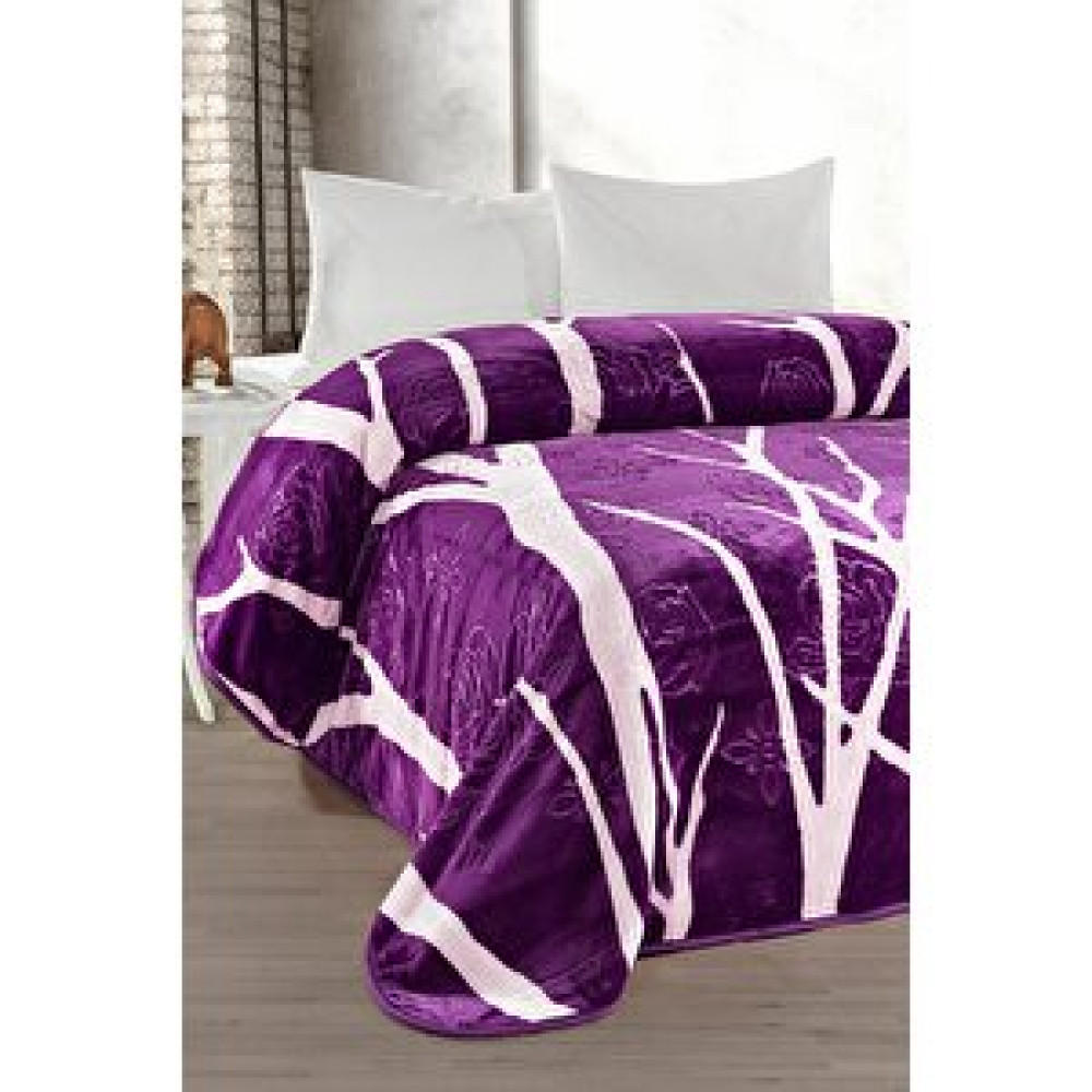 Evlen Home Collection 4 Kg Battaniye Supersoft Embos Kalın Yumuşak Peluş Çift Kişilik Yumoş Kabartma 220x240 Cm Devin Mor Battaniye Fiyatı