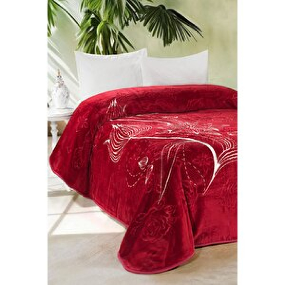 Evlen Home Collection 4 Kg Battaniye Supersoft Embos Kalın Yumuşak Peluş Çift Kişilik Yumoş Kabartma 220x240 Cm Elite Bordo Battaniye Fiyatı