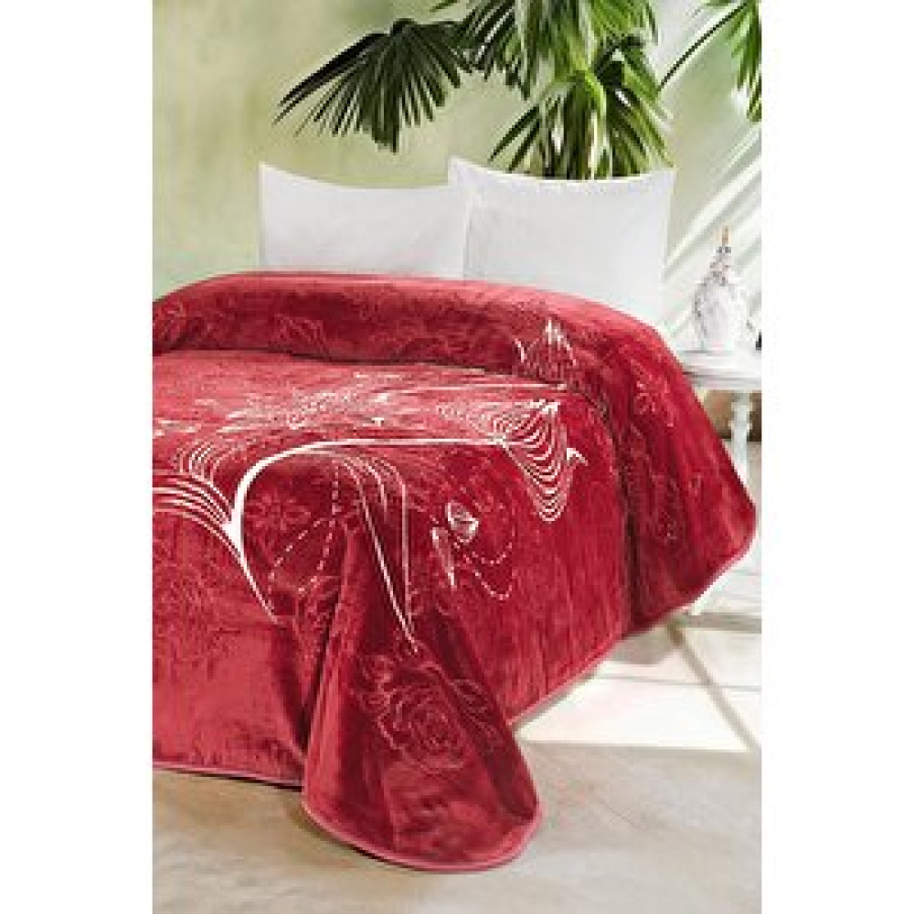 Evlen Home Collection 4 Kg Battaniye Supersoft Embos Kalın Yumuşak Peluş Çift Kişilik Yumoş Kabartma 220x240 Cm Elite Kırmızı Battaniye Fiyatı