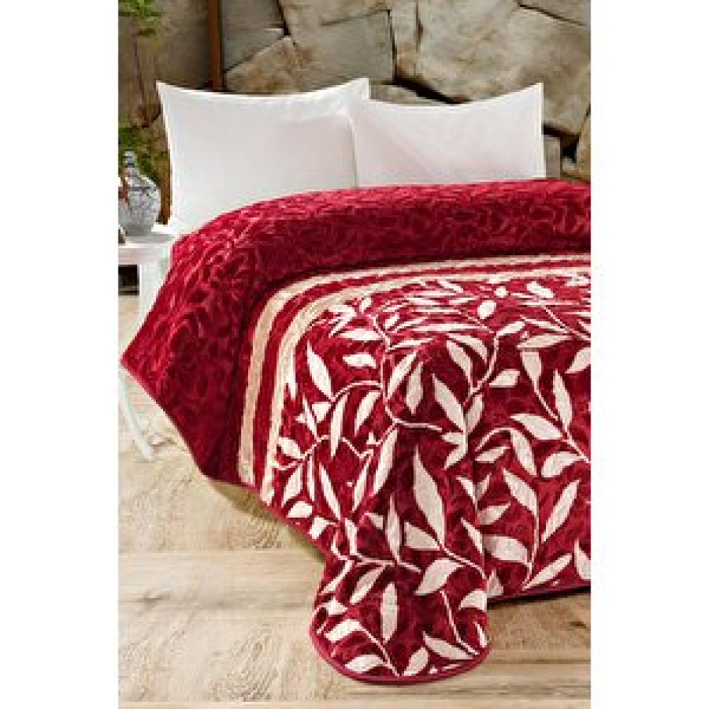 Evlen Home Collection 4 Kg Battaniye Supersoft Embos Kalın Yumuşak Peluş Çift Kişilik Yumoş Kabartma 220x240 Cm Florin Bordo Battaniye Fiyatı