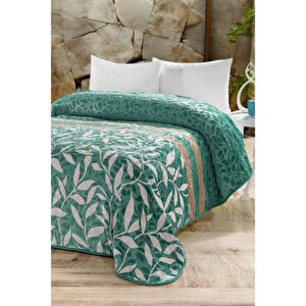 Evlen Home Collection 4 Kg Battaniye Supersoft Embos Kalın Yumuşak Peluş Çift Kişilik Yumoş Kabartma 220x240 Cm Florin Mint Battaniye Fiyatı