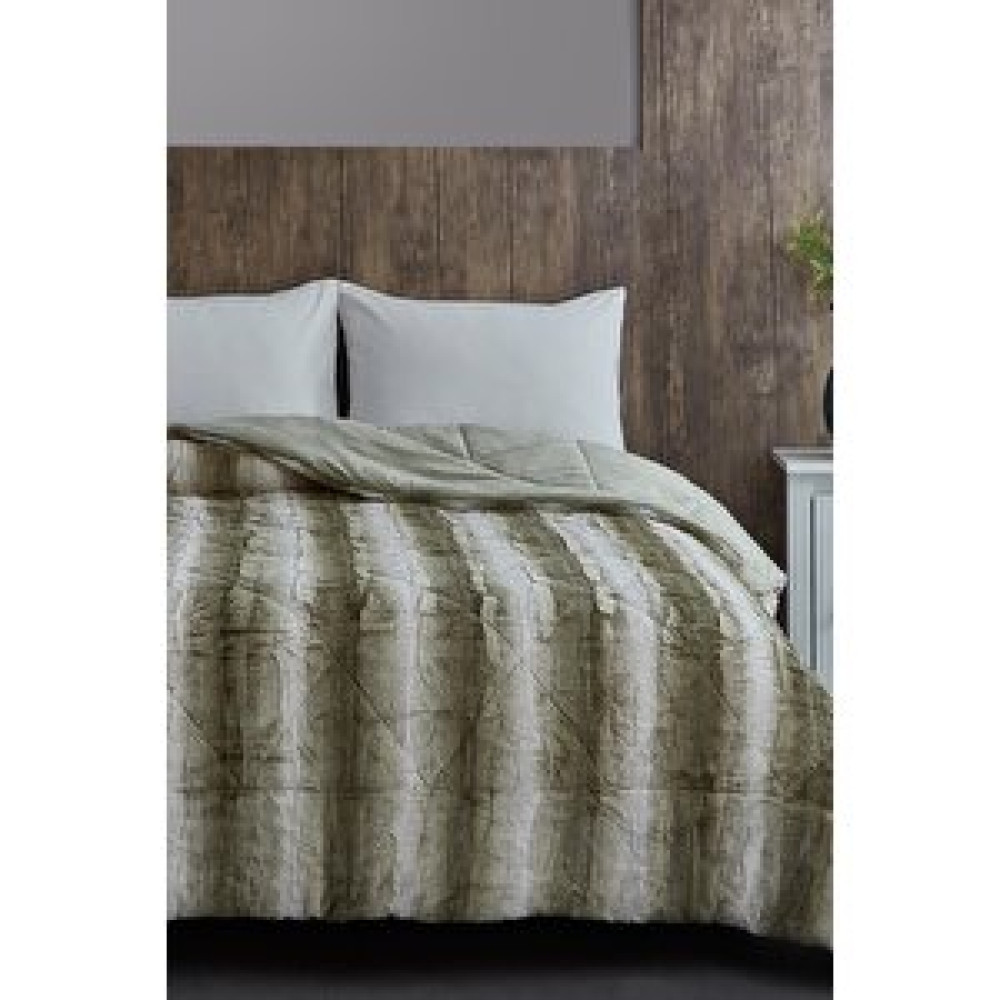 Evlen Home Collection Çift (taraflı) Kişilik Kürk Yorgan Dolgulu Peluş Yumuşak Kışlık Yatak Örtüsü 1 Parça Set Kaff Yorgan Fiyatı