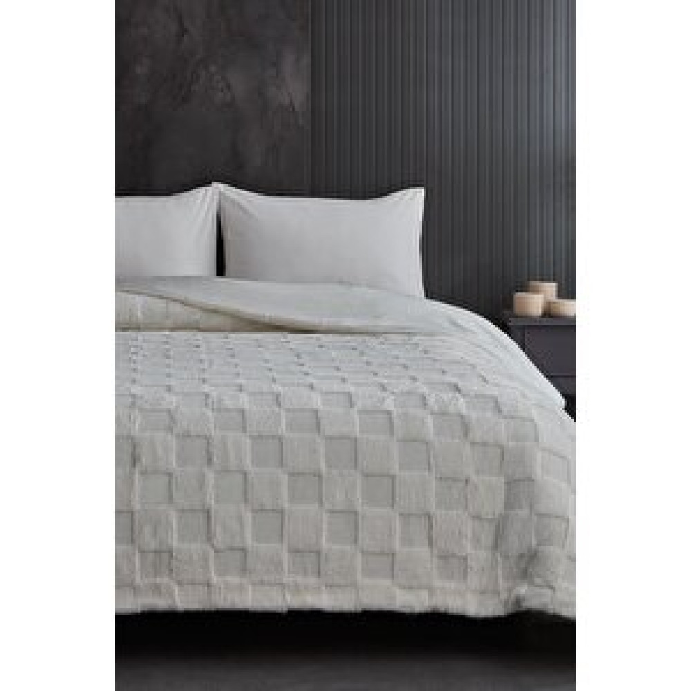 Evlen Home Collection Çift (taraflı) Kişilik Kürk Yorgan Dolgulu Peluş Yumuşak Wellsoft Yatak Örtüsü 1 Parça Set Floy Krem Yorgan Fiyatı