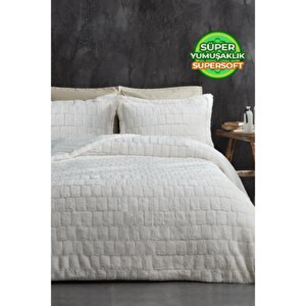 Evlen Home Collection Çift (taraflı) Kişilik Kürk Yorgan Uyku Seti Yumuşak Dolgulu Wellsoft Peluş 3 Parça Benita Yorgan Fiyatı