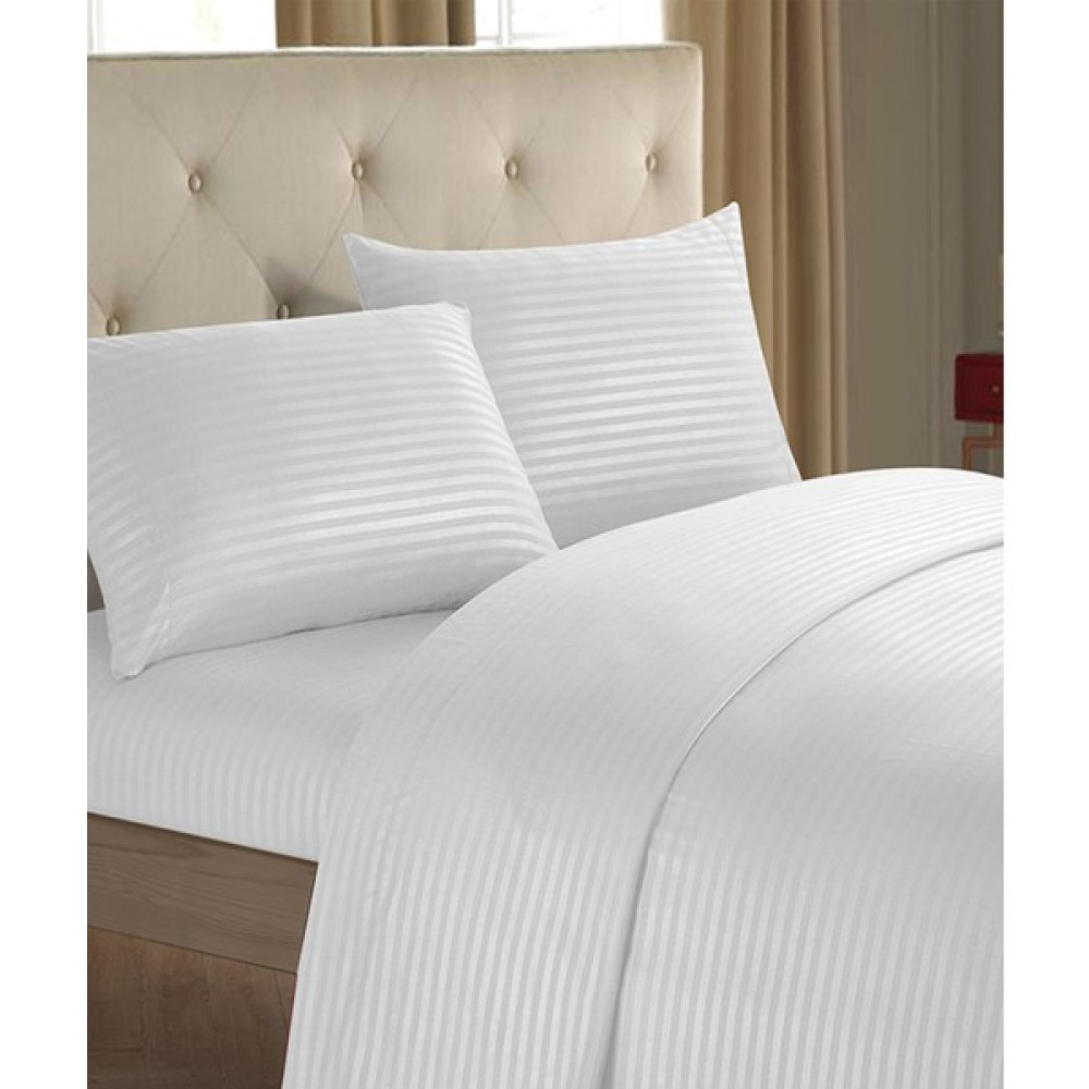 Evlen Home Collection Line Pamuklu Nevresim Takımı 4 Parça Çizgili Nevresim Seti | Otel Nevresim - Krem - 200 x 220 cm Nevresim Takımı Fiyatı