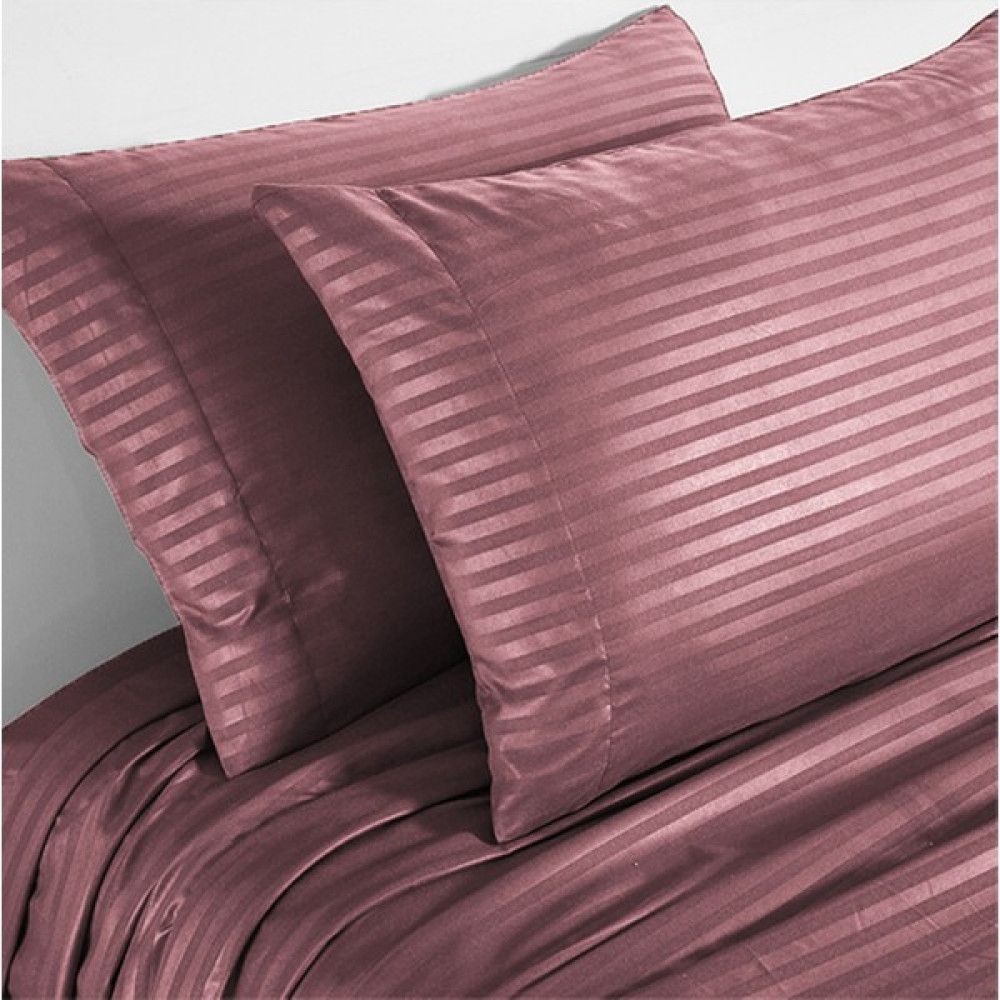 Evlen Home Collection Line Pamuklu Nevresim Takımı 4 Parça Çizgili Nevresim Seti | Otel Nevresim - Lila - 200 x 220 cm Nevresim Takımı Fiyatı
