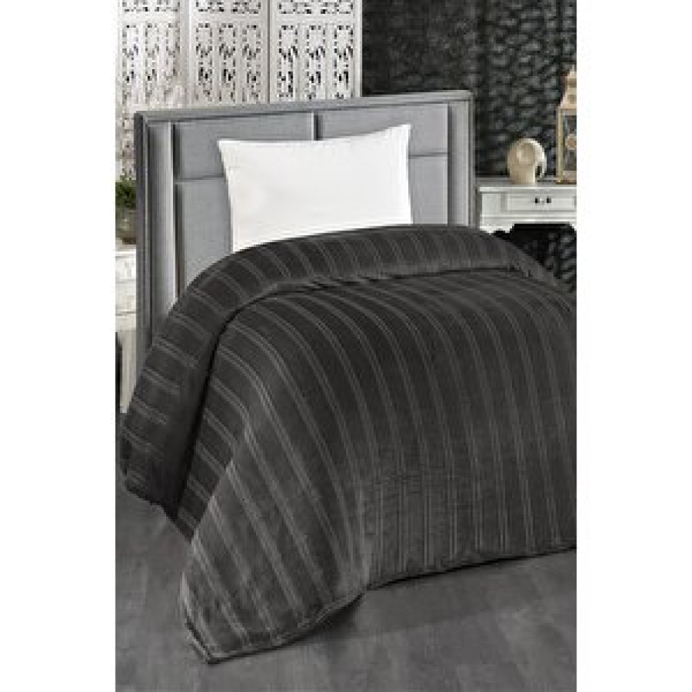 Evlen Home Collection Mayer Supersoft Yumuşak Tek Kişilik Battaniye 150x230 Cm Antrasit Battaniye Fiyatı