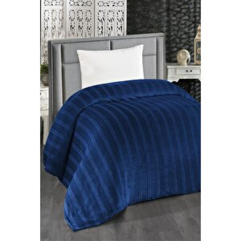 Evlen Home Collection Mayer Supersoft Yumuşak Tek Kişilik Battaniye 150x230 Cm Lacivert Battaniye Fiyatı