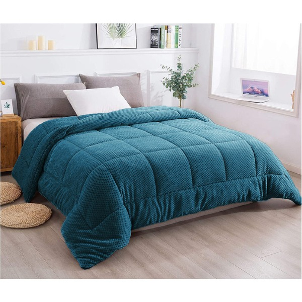 Evlen Home Collection Ultra Yumuşak Çift Taraflı Wellsoft Peluş Yorgan Çift Kişilik Yıkanabilir (Battaniye / Nevresim) 200 x 220 cm - Lacivert Yorgan Fiyatı