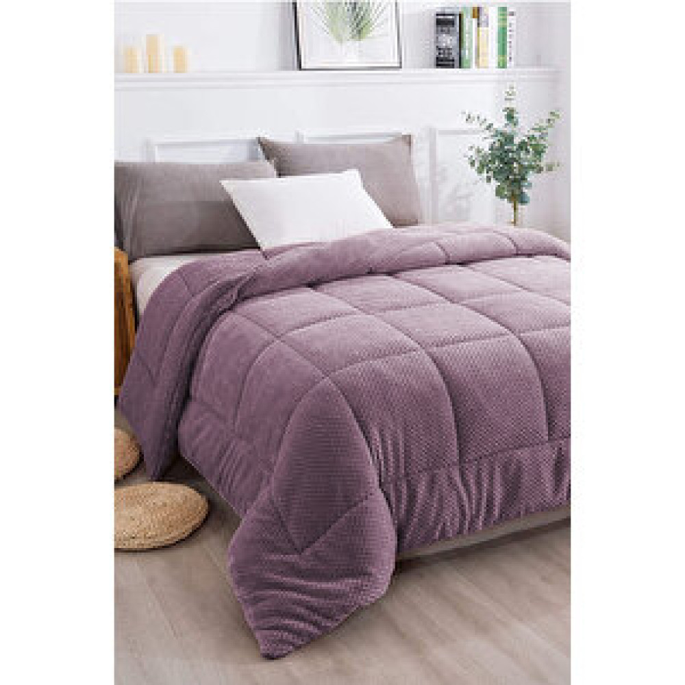 Evlen Home Collection Ultra Yumuşak Tek Kişilik Çift Taraflı Wellsoft Peluş Yorgan Yıkanabilir (battaniye / Nevresim) 160x220 Cm Lila Lila Yorgan Fiyatı