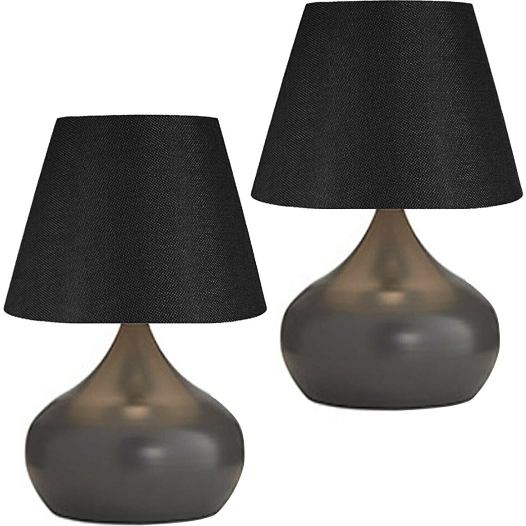 Evlight Lapis 2'li Set Siyah Şapka Masa Lambası Tekli Metal Abajur Ofis Masa Lambası Fiyatı