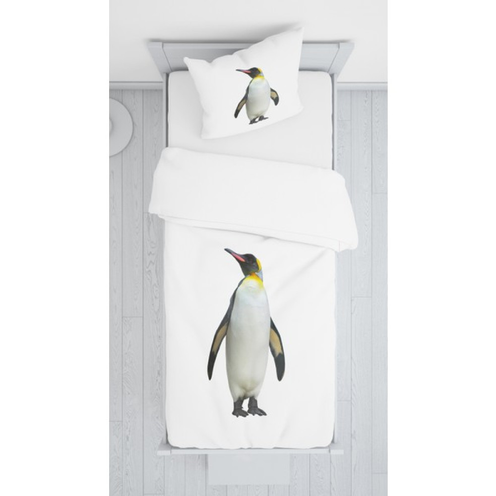Evmila Dijital Baskı Penguen Kadife Örtü Yastık Seti 1074 - 140 x 220 cm - Beyaz Yatak Örtüsü Fiyatı