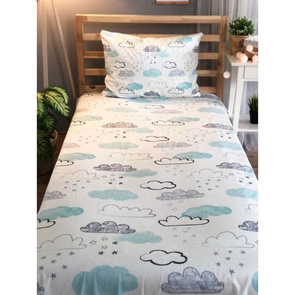 Evmila Mint Bulutlu Kadife Dekoratif Örtü 165 - 140 x 220 cm - Beyaz Yatak Örtüsü Fiyatı