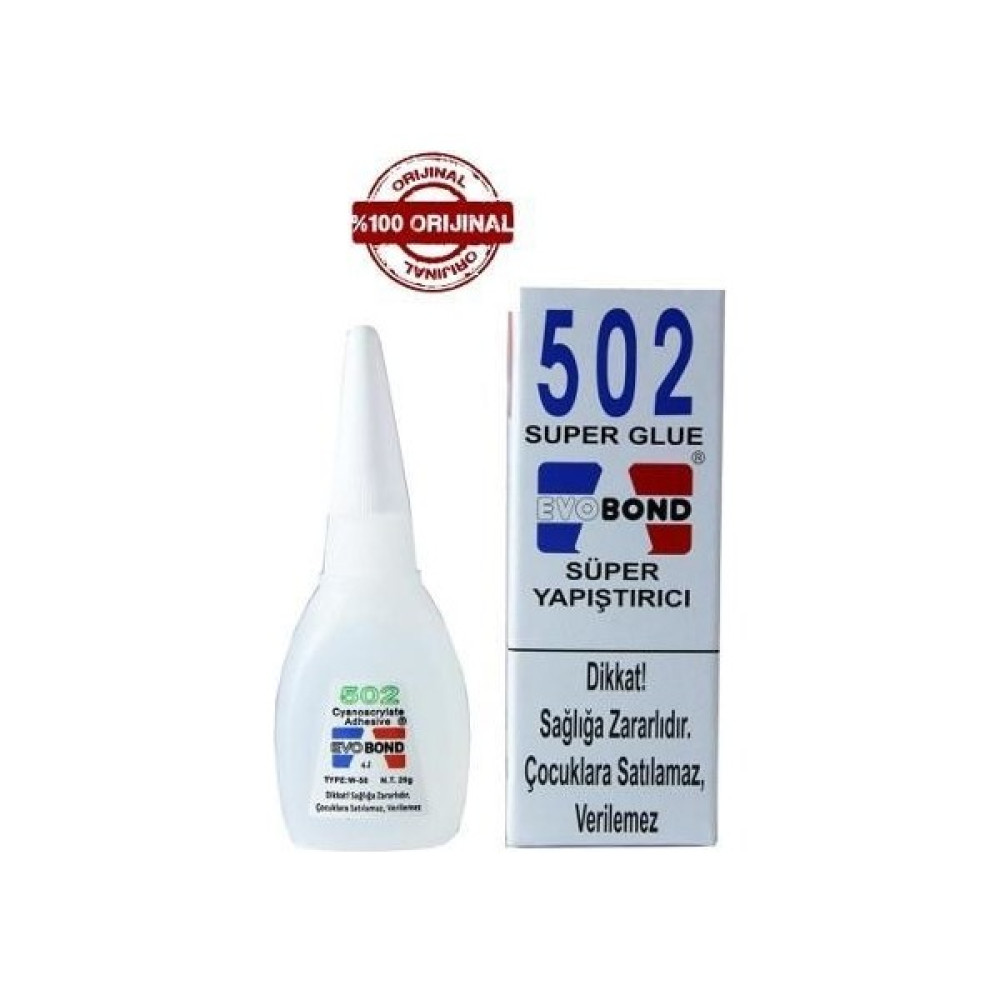 Evo Bond 502 Glue Süper Yapıştırıcı 20 gr Nalburiye & Hırdavat Fiyatı
