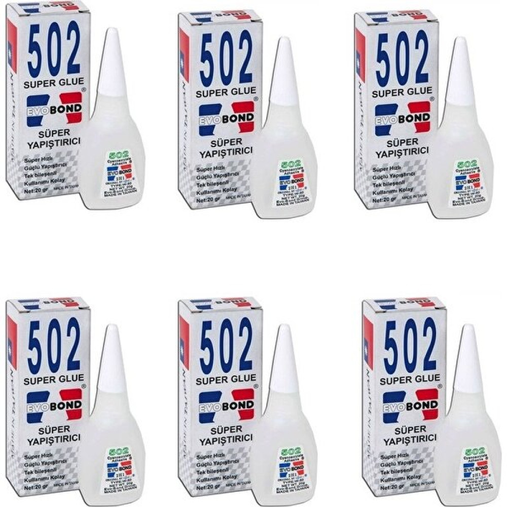 Evobond 502 Japon Yapıştırıcı 6'lı Paket Yapıştırıcı - Tutkal Fiyatı
