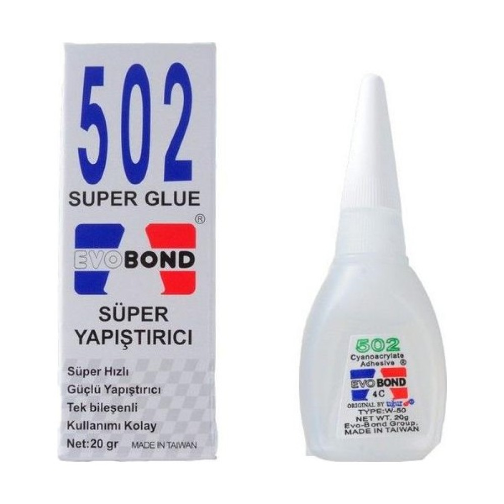 Evobond Süper Hızlı ve Kuvvetli Yapıştırıcı 20 gr - Şeffaf Yapıştırıcı - Tutkal Fiyatı