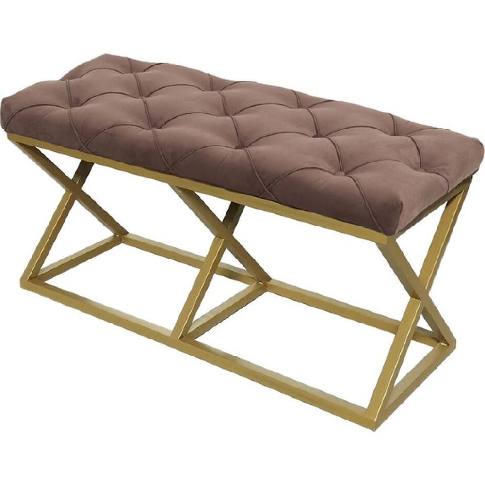 Evodeko Gold Bench Puf - Açık Kahverengi Puf Fiyatı