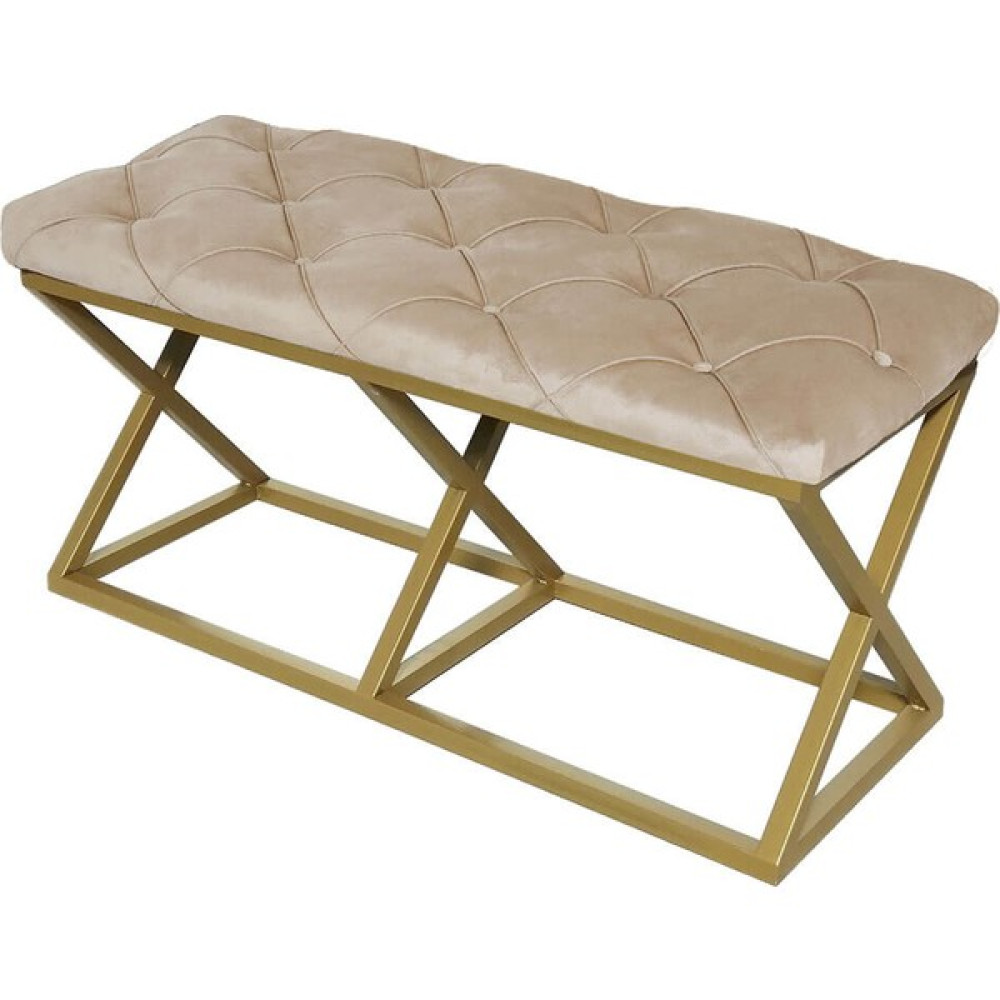 Evodeko Gold - Beyaz Bench Puf Puf Fiyatı