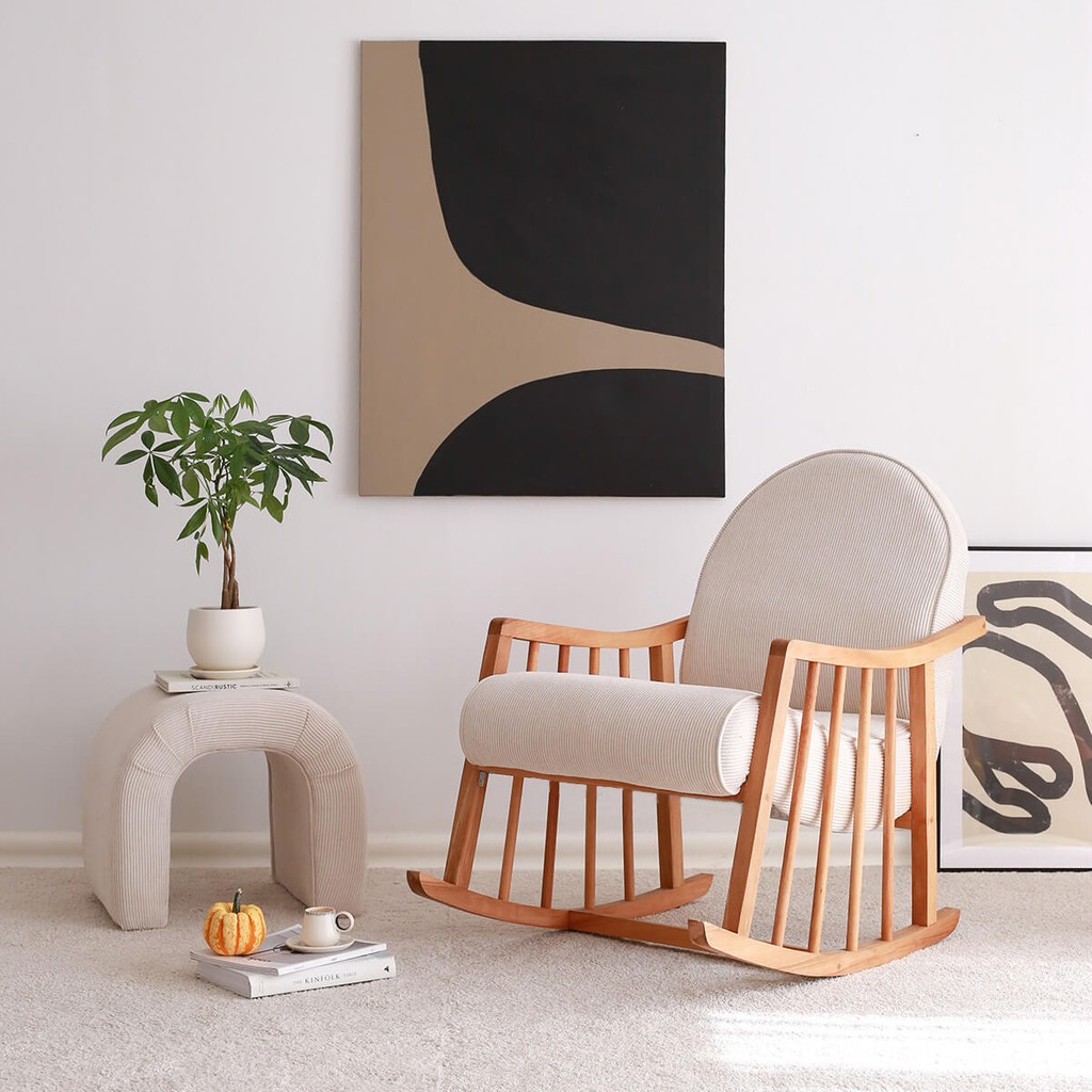 Evodeko Klea Ahşap Sallanan Koltuk 80 cm Minimalist Tasarım ve Fonksiyonel Kullanım Koltuk Fiyatı