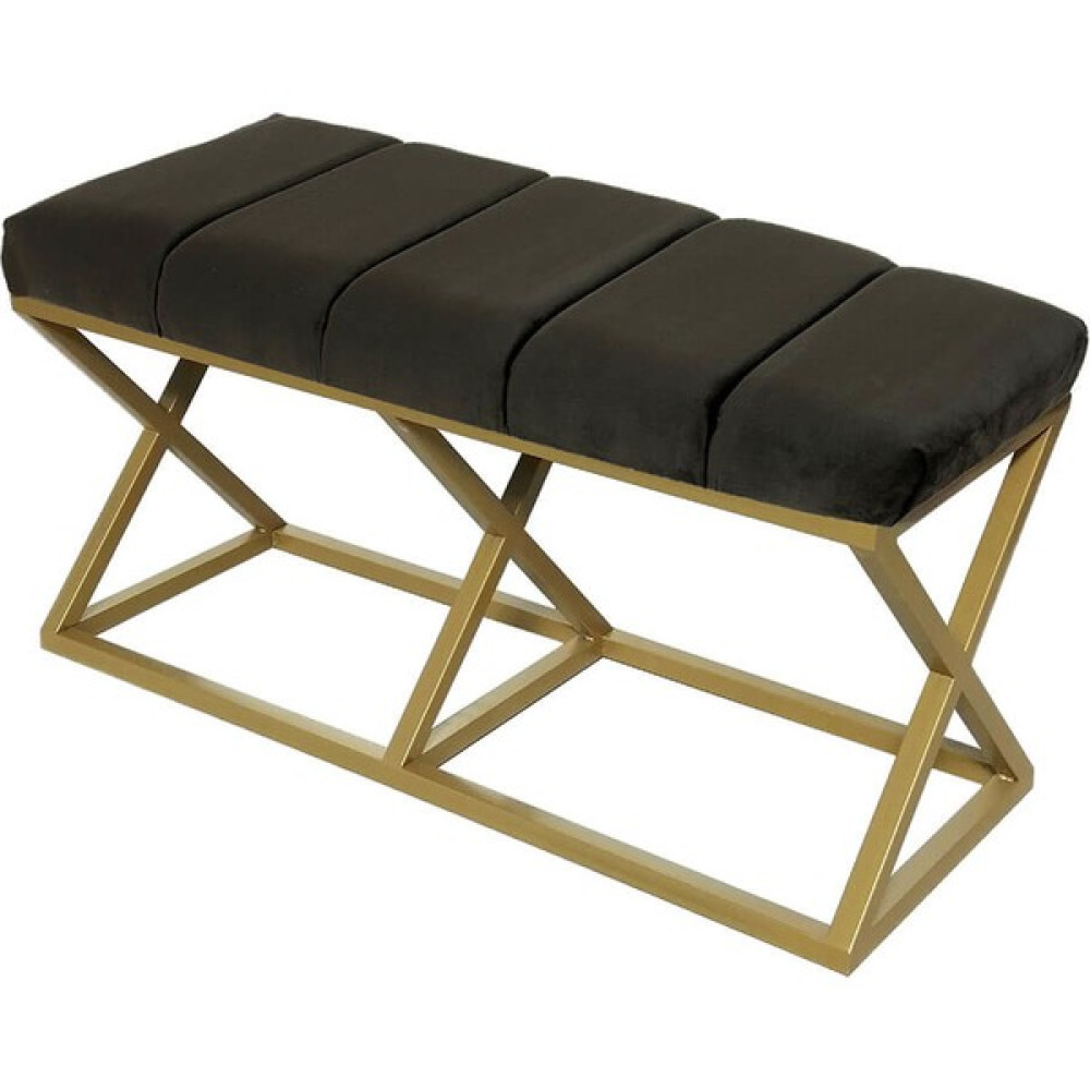 Evodeko Siyah - Gold Bench Puf Puf Fiyatı