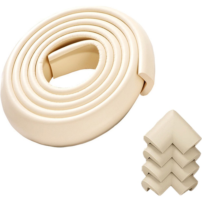 Evokids ( 2 Metre Kauçuk Kenar + 4 Adet Köşe ) Krem Kauçuk Kenar Koruyucu Diğer Fiyatı