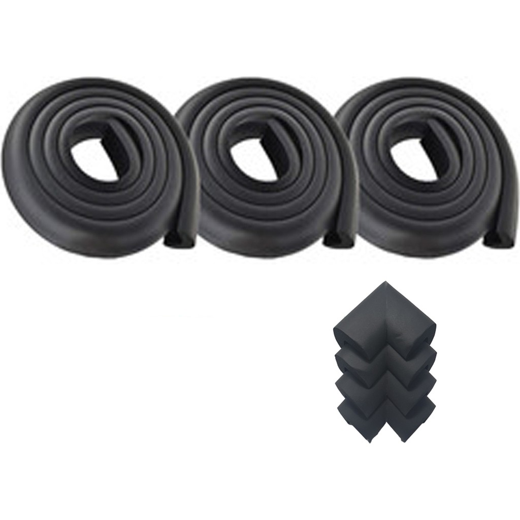 Evokids 6 Metre Siyah Kauçuk Kenar Koruyucu + 4 Adet Köşe Koruyucu Diğer Fiyatı