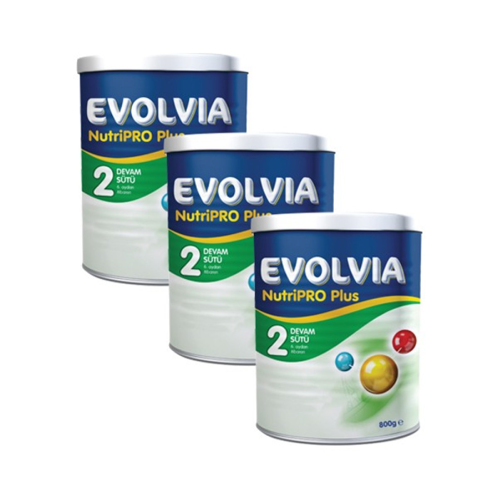 Evolvia 2 Devam Sütü Nutripro Plus 800 gr x 3 Adet Bebek Mamaları Fiyatı