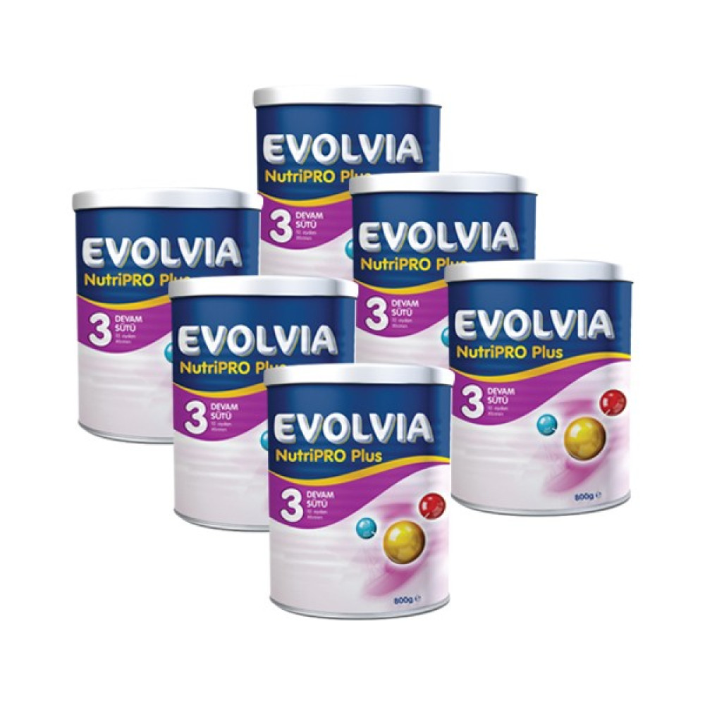 Evolvia 3 Devam Sütü Nutripro Plus 800 gr x 6 Adet Bebek Mamaları Fiyatı