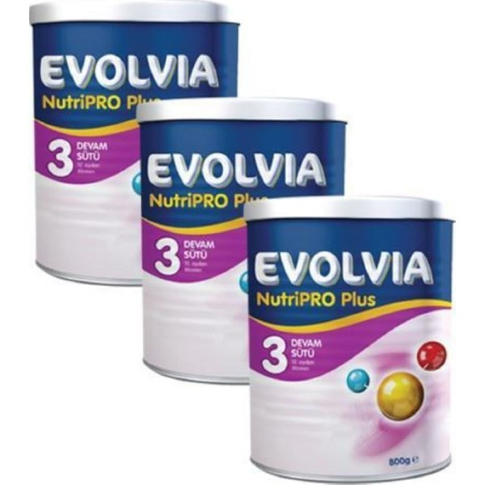 Evolvia Nutripro Plus 3 Bebek Maması 800 gr x 3 Adet Bebek Mamaları Fiyatı