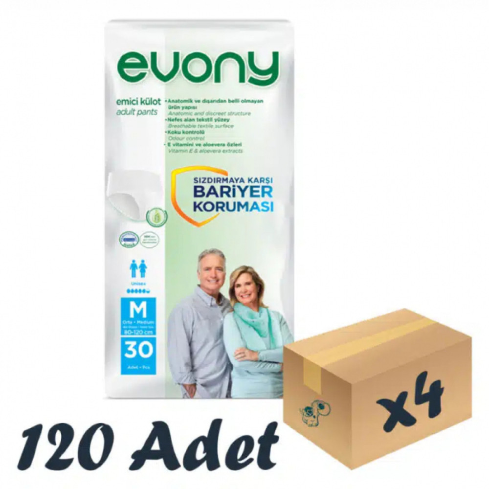 Evony Emici Hasta Kulodu Medium 30Lu 4 Paket 120 Adet Hasta Bezleri ve Temizliği Fiyatı