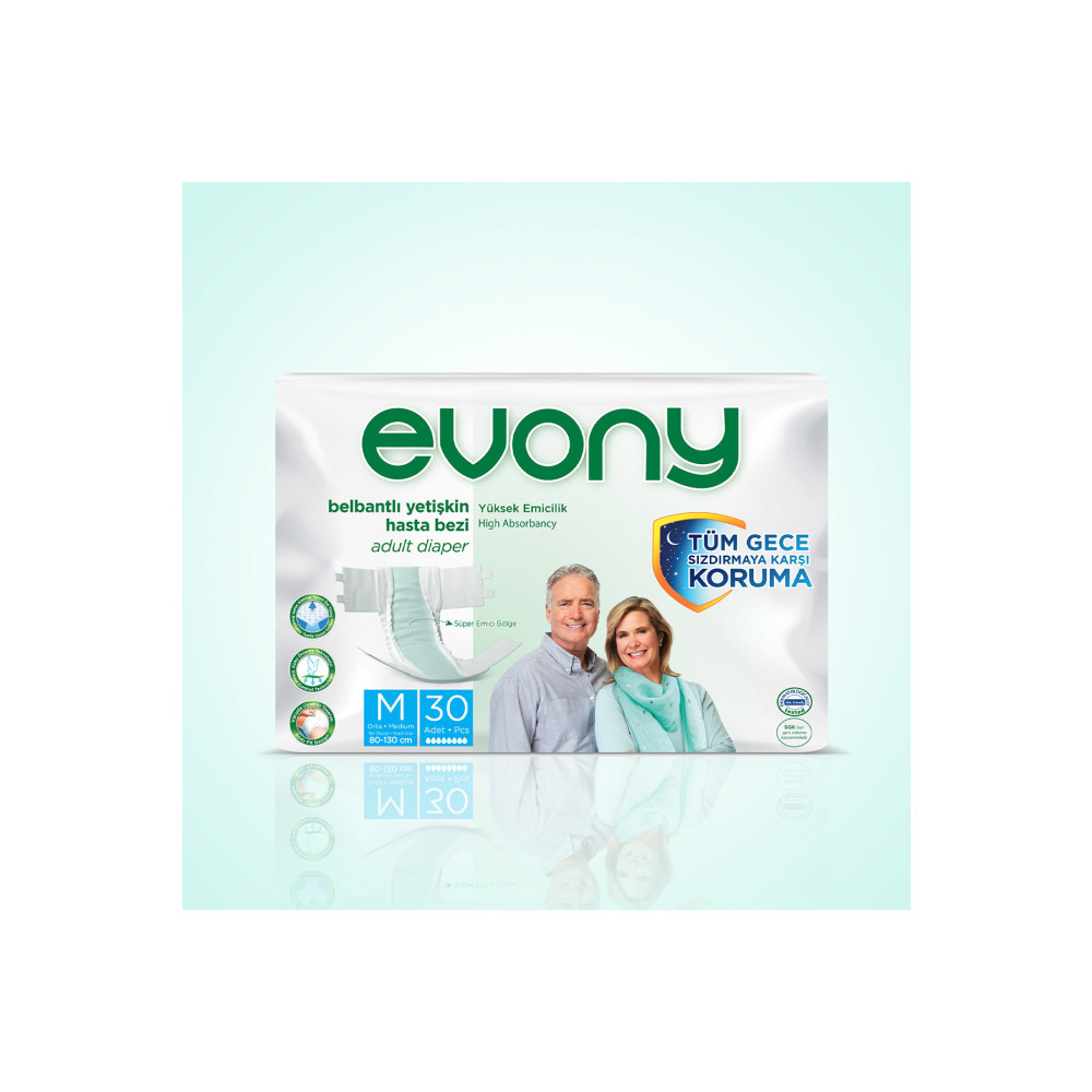 Evony Yetişkin Bezi Medium 30lu M Beden Hasta Bezleri ve Temizliği Fiyatı