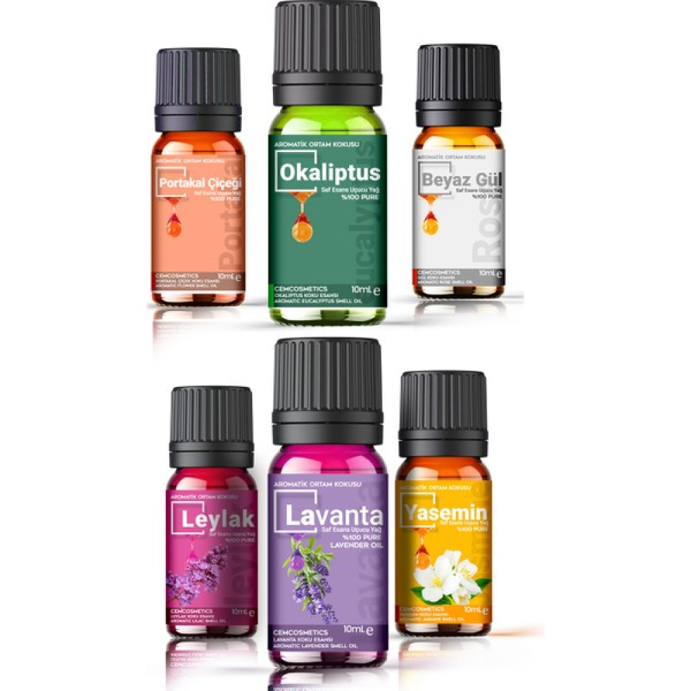 Evove Efsane Çiçek Özleri Oda Kokusu %100 Saf & Doğal Koku 6lı Set 6X10ML Esansiyel Uçucu Yağ Buhurdanlık Oda Kokusu Fiyatı