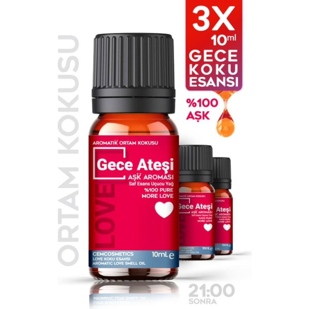 Evove Gece Ateşi Oda Kokusu %100 Doğal & Saf 3'lü Set 3X10ML Aromatik Esansiyel Yağ Buhar Nem ve Difüzör Oda Kokusu Fiyatı