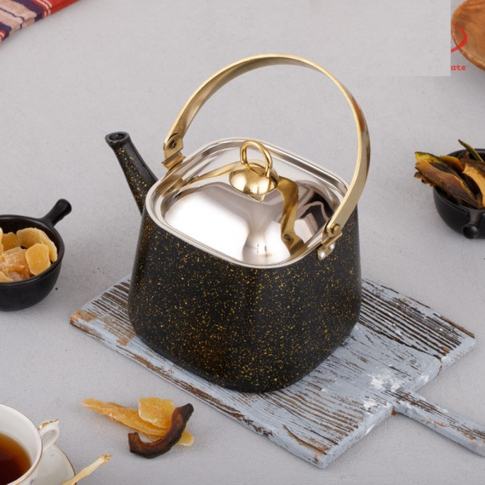 Evren Gold Stone Kare Bitki Çayı Demliği 1,25 Lt, Çay Bitki Çaydanlığı Küçük Boy 1,25 Lt Çay / Çaydanlık Setleri Fiyatı